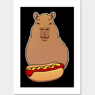 Capybara Hotdog Posters and Art